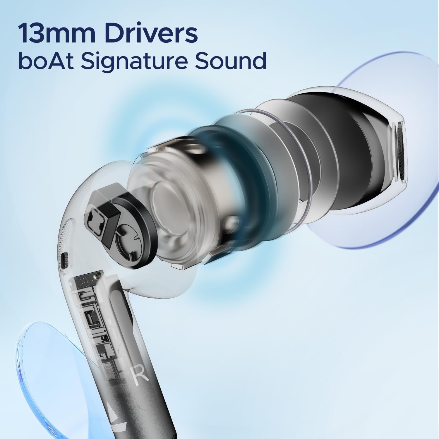 Boat Airdopes Joy, 35Hrs Battery, Fast Charge, IWP Tech, Low Latency, 2Mic ENx, Type-C Port, v5.3 Bluetooth Earbuds, TWS Ear Buds Wireless Earphones with mic(Jet Black) - Image 5