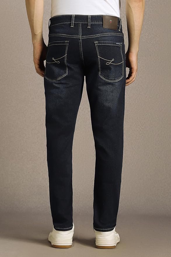 Louis Philippe Men's Smart Fit Stretch Fabric for Comfort Premium Wash Aesthetic Authentic Twill and Durable Jeans - Image 2