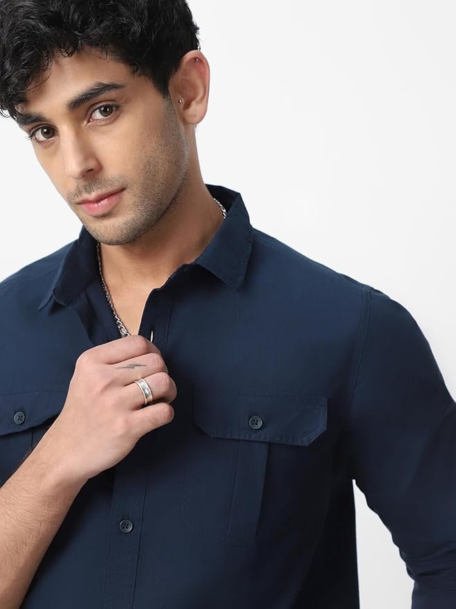 Urbano Fashion Men's Cotton Full Sleeve Regular Fit Casual Solid Shirt - Image 6