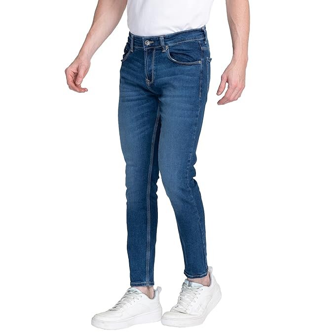 Spykar Men's Kano Slim Fit Mid-Rise Jeans (Ankle Length) - Image 4
