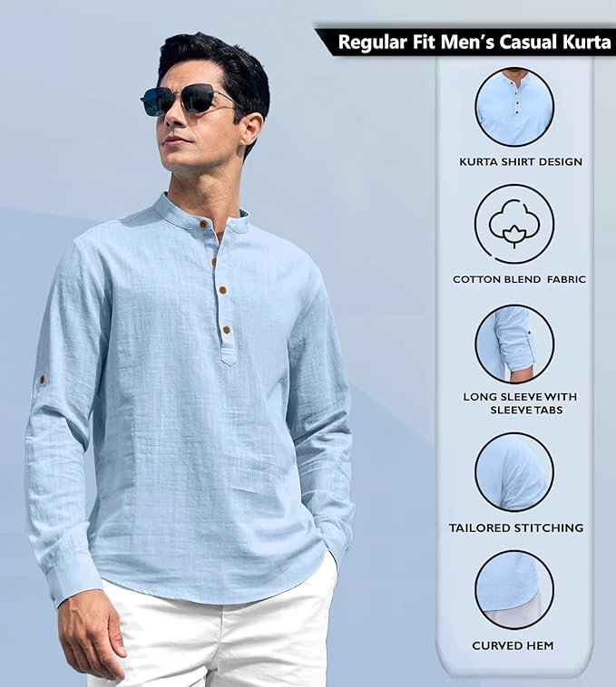 Peter England Men's Everday Regular Fit Solid Shirt | Cotton Rich | 5-Pin Pocketing - Image 5