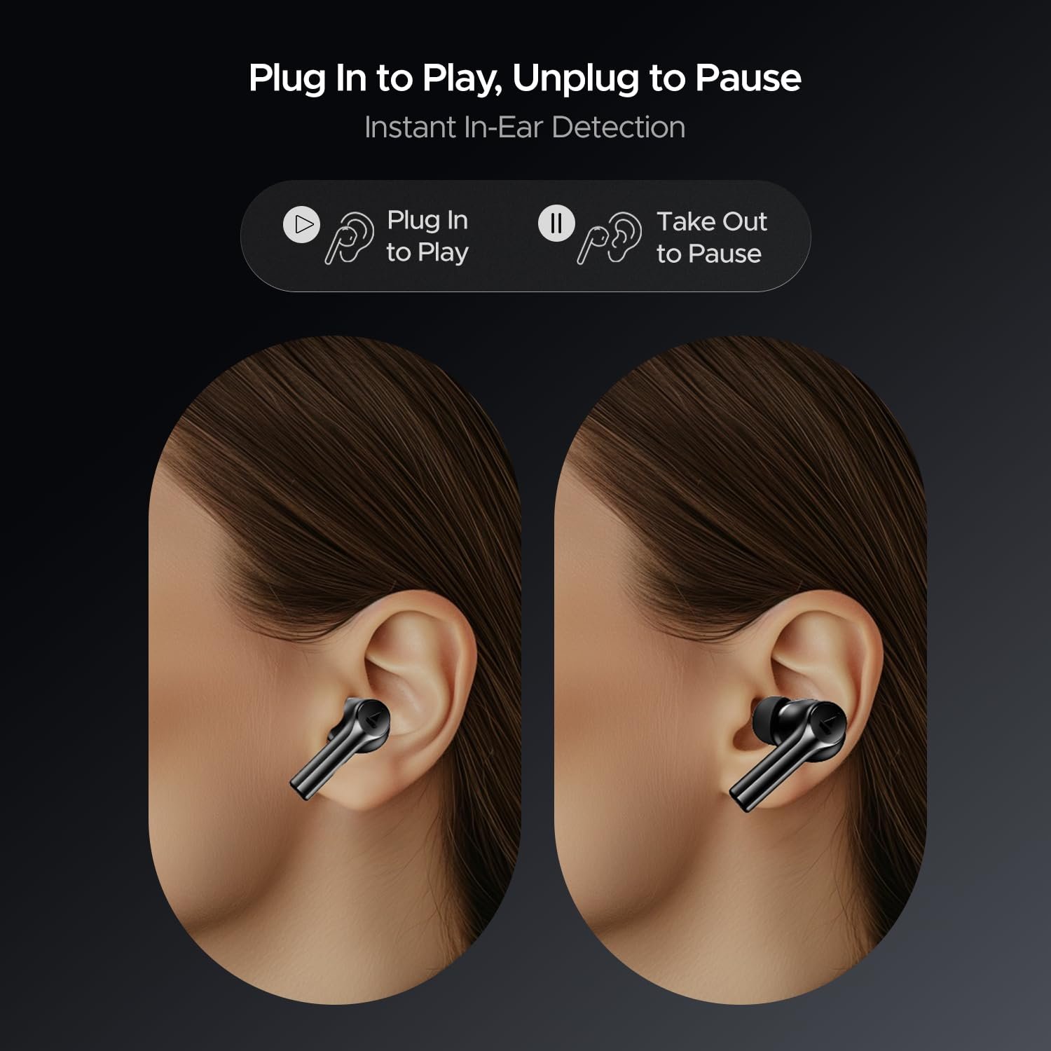 Boat Airdopes 300, Cinematic Spatial Audio, 50HRS Battery, 4Mic AI ENx, Fast Charge, App Support, Low Latency, IPX4, v5.3 Bluetooth Earbuds, TWS Ear Buds Wireless Earphones with mic (Gunmetal Black) - Image 7