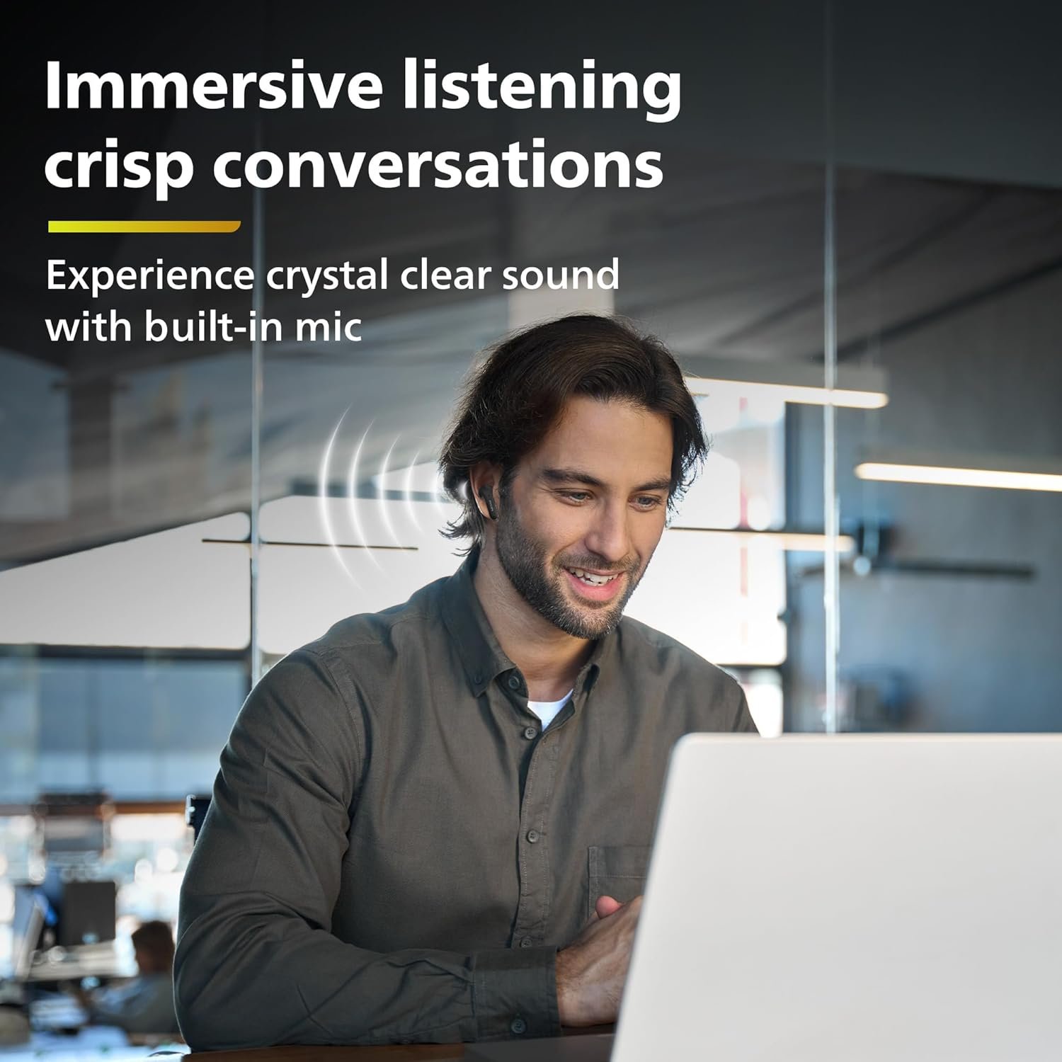 Philips TAT1269 Bluetooth Truly Wireless in Ear Earbuds with mic, 13mm Drivers, Bluetooth 5.4, 40H Playtime, IPX5, Fast Charging, Touch Controls, Voice Assistant, Mono Mode, LED Indicator (Deep Black) - Image 6