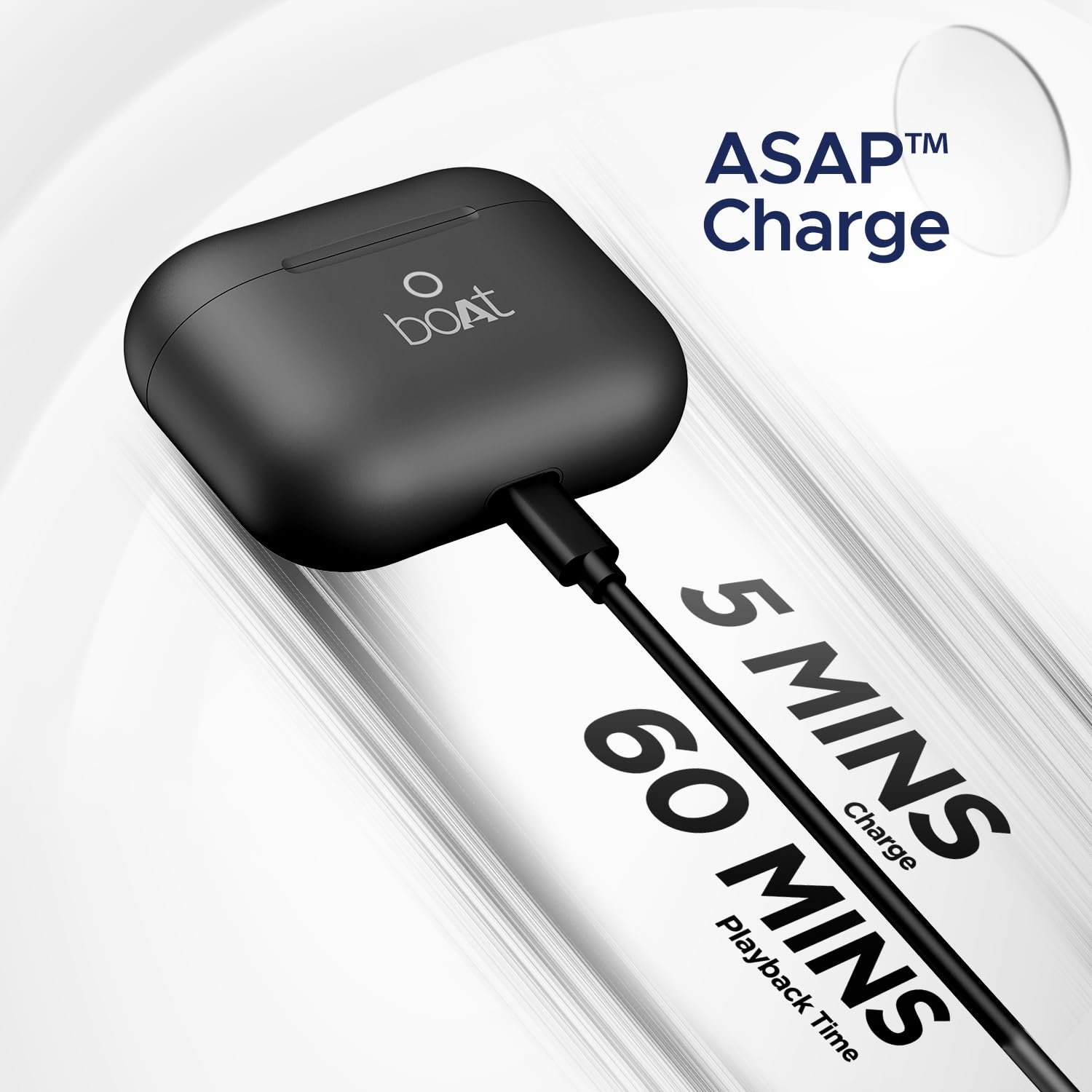 Boat Airdopes Joy, 35Hrs Battery, Fast Charge, IWP Tech, Low Latency, 2Mic ENx, Type-C Port, v5.3 Bluetooth Earbuds, TWS Ear Buds Wireless Earphones with mic(Jet Black) - Image 8