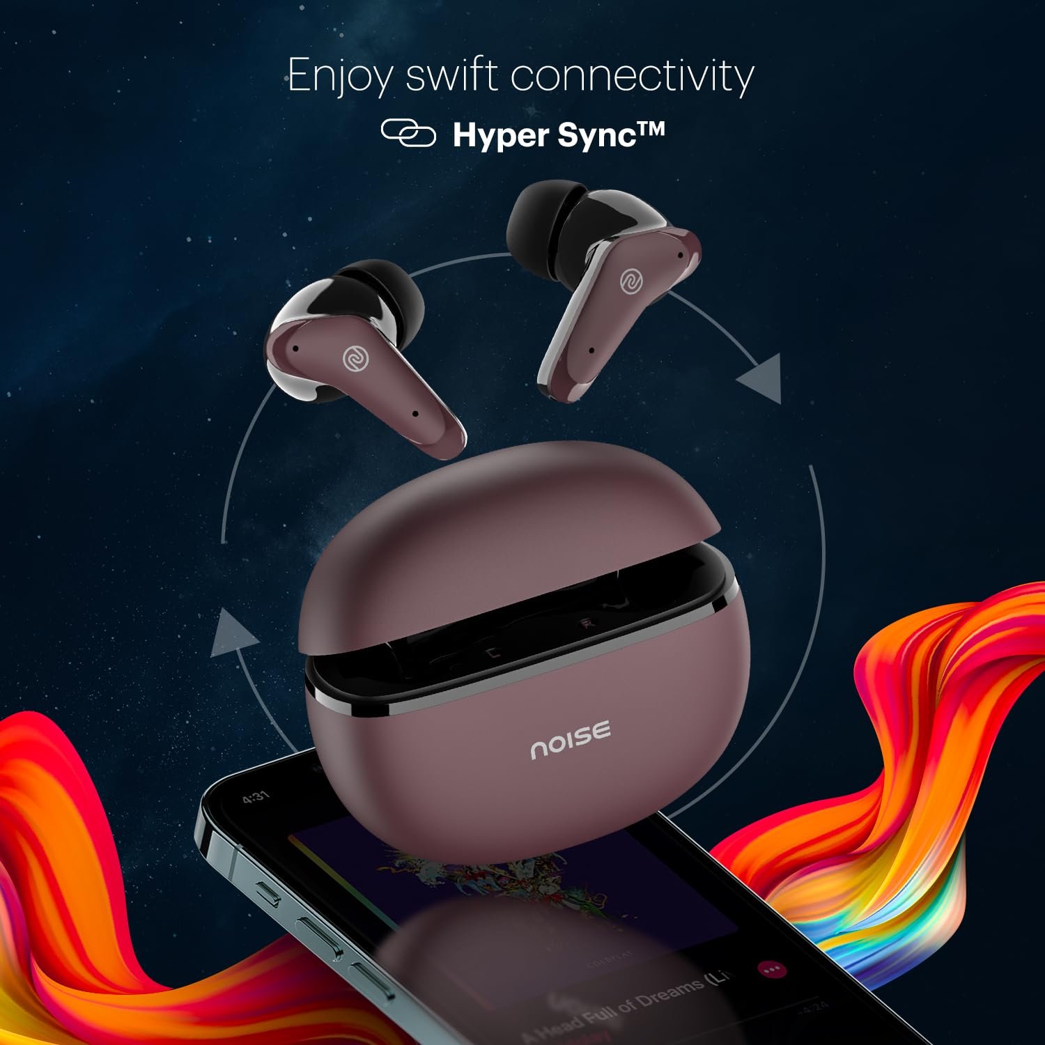 Noise Buds VS102 Plus Wireless Earbuds, Bluetooth Earbuds with 70H Playtime, Quad Mic ENC for Clear Calls, 11mm Drivers, Deep Bass, Instacharge, Bluetooth v5.3 (Deep Wine) - Image 7