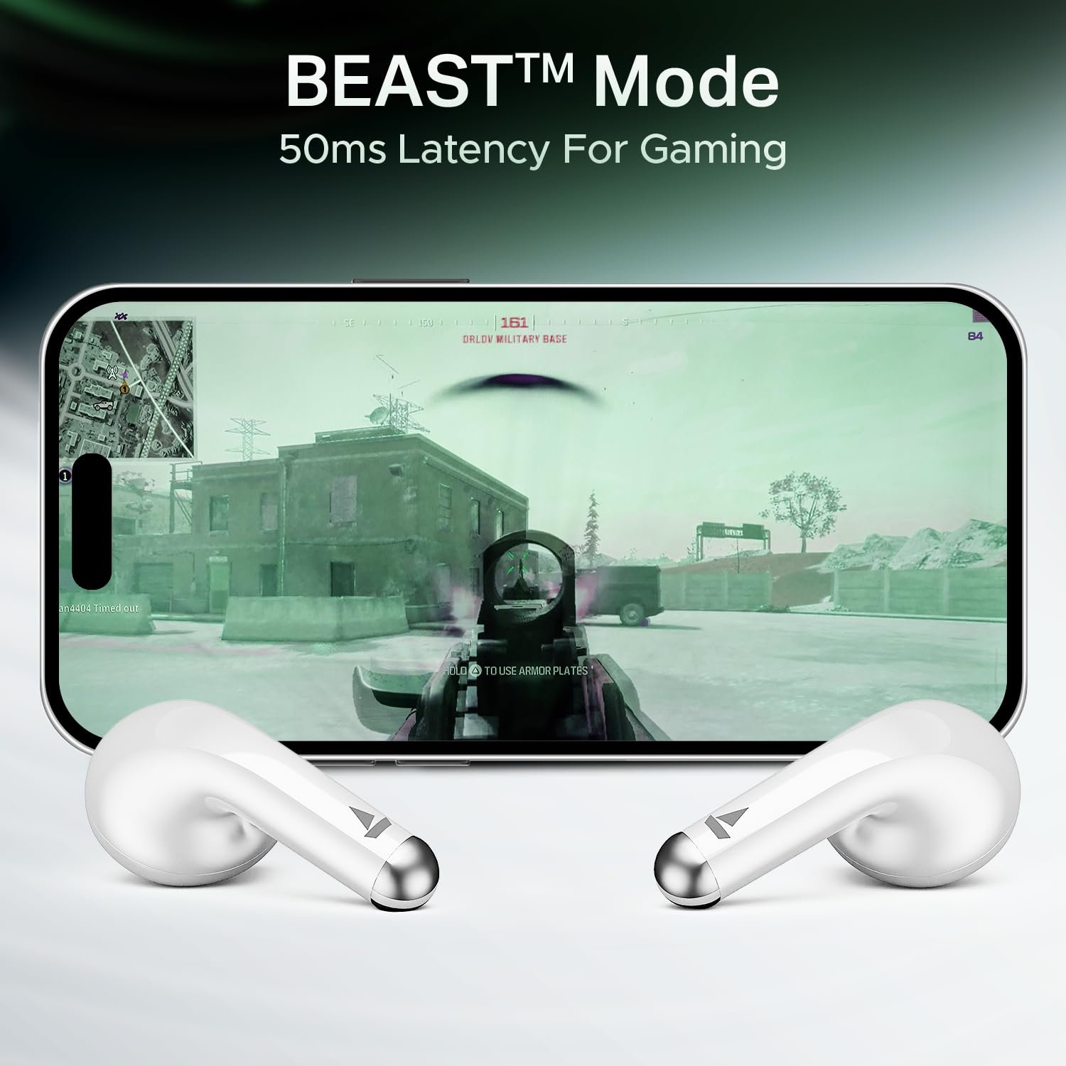 boAt Airdopes 101v2, 35H Battery, ENx Tech, 13mm Drivers, ASAP Charge, Flex-Fit Ear Tips,Stream Ad Free Music via App Support, Bluetooth Earbuds, TWS Ear Buds Wireless Earphones with mic (Smoke White) - Image 6