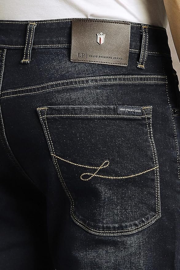 Louis Philippe Men's Smart Fit Stretch Fabric for Comfort Premium Wash Aesthetic Authentic Twill and Durable Jeans - Image 6