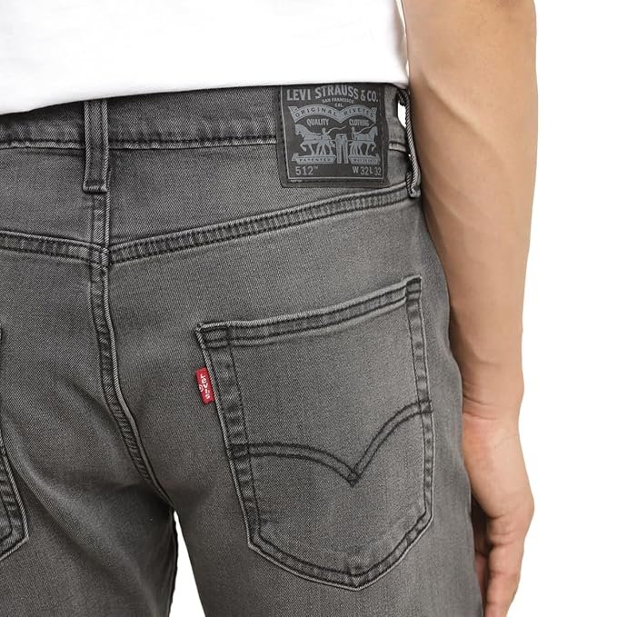 Levi's Men's 512 Slim Tapered Fit Mid Rise Black Jeans - Image 6