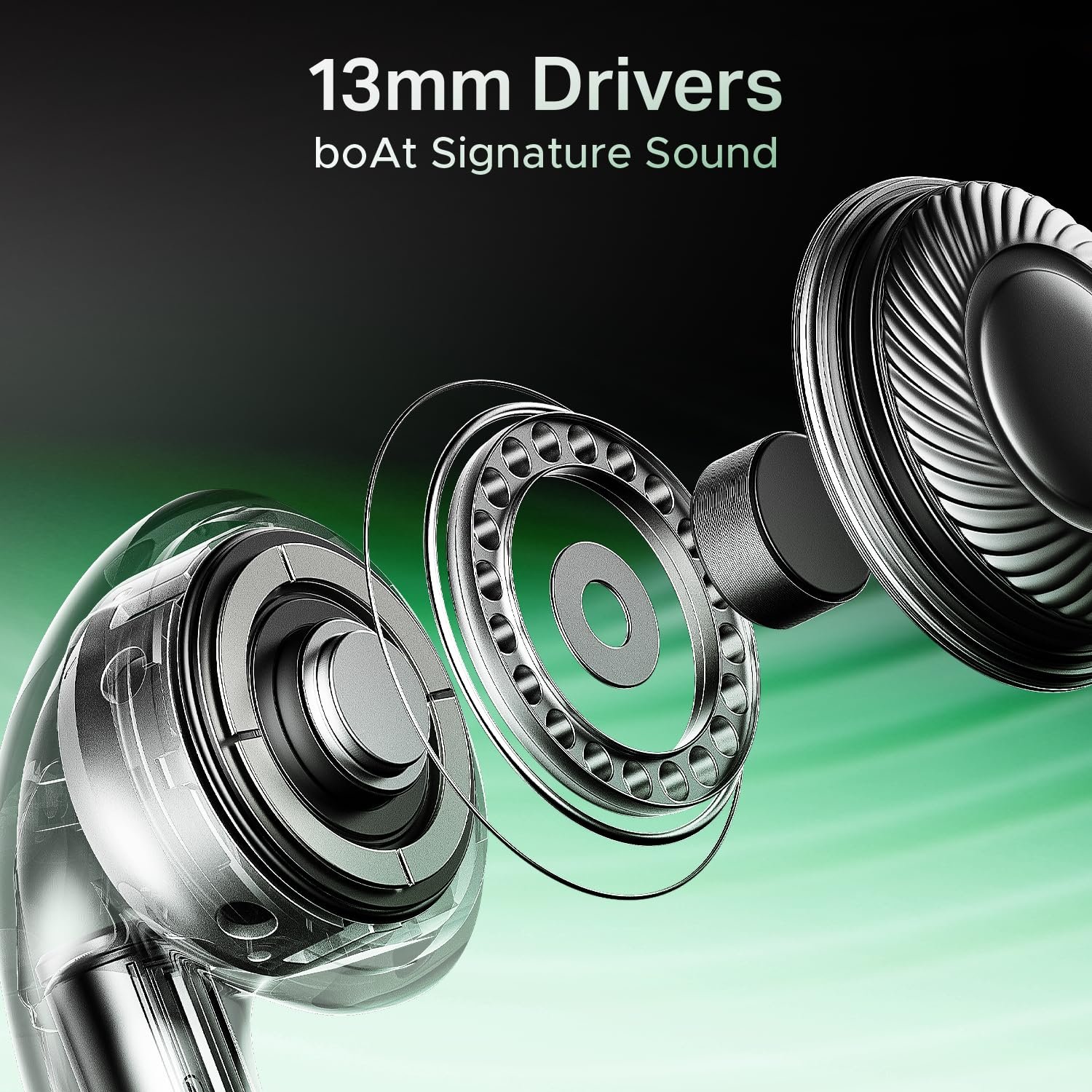 boAt Airdopes 101v2, 35H Battery, ENx Tech, 13mm Drivers, ASAP Charge, Flex-Fit Ear Tips,Stream Ad Free Music via App Support, Bluetooth Earbuds, TWS Ear Buds Wireless Earphones with mic (Smoke White) - Image 9