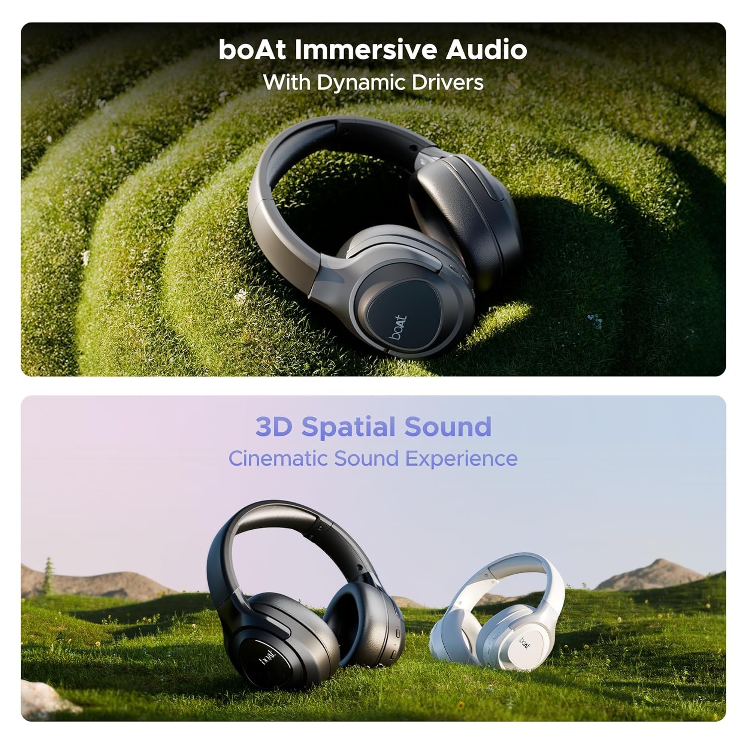 Boat Nirvana Eutopia Bluetooth Over Ear Headphones with Head Tracking Function, Spatial Audio,20 HRS Playtime, Enx™ Tech, ASAP™ Charge, Hearables App(Android & iOS Compatible)(Primia Black) - Image 7