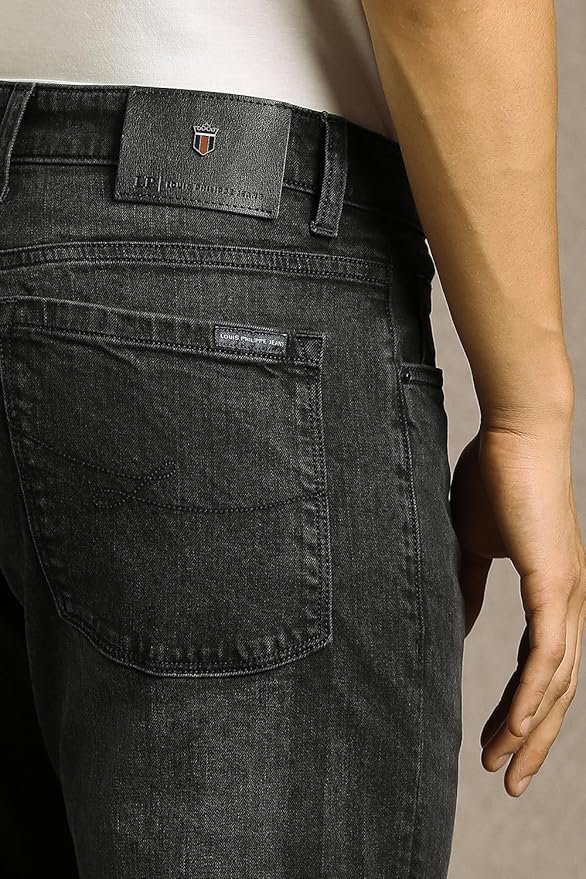 Louis Philippe Men's Regular Fit Stretch Fabric for Comfort Premium Wash Aesthetic Authentic Twill and Durable Jeans - Image 6
