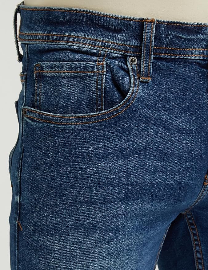 Peter England Men Mid Rise Premium Skinny Fit Stretchable Jeans - Image 4
