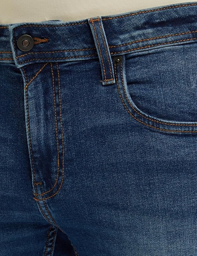 Peter England Men Mid Rise Premium Skinny Fit Stretchable Jeans - Image 5