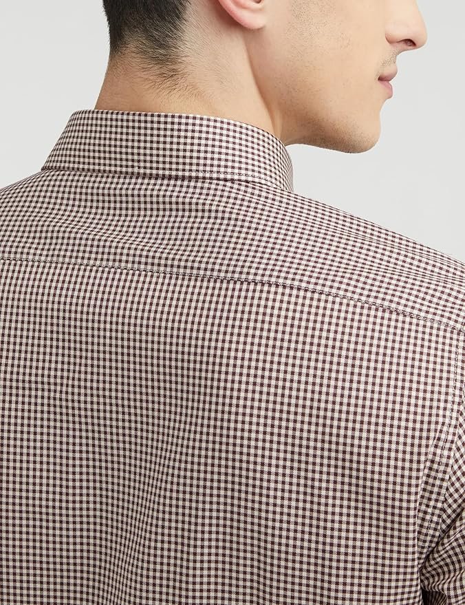 Van Heusen Formal Checkered Shirt for Men| Premium Cotton| Full Sleeves| Slim Fit |Breathable Fabric - Image 6