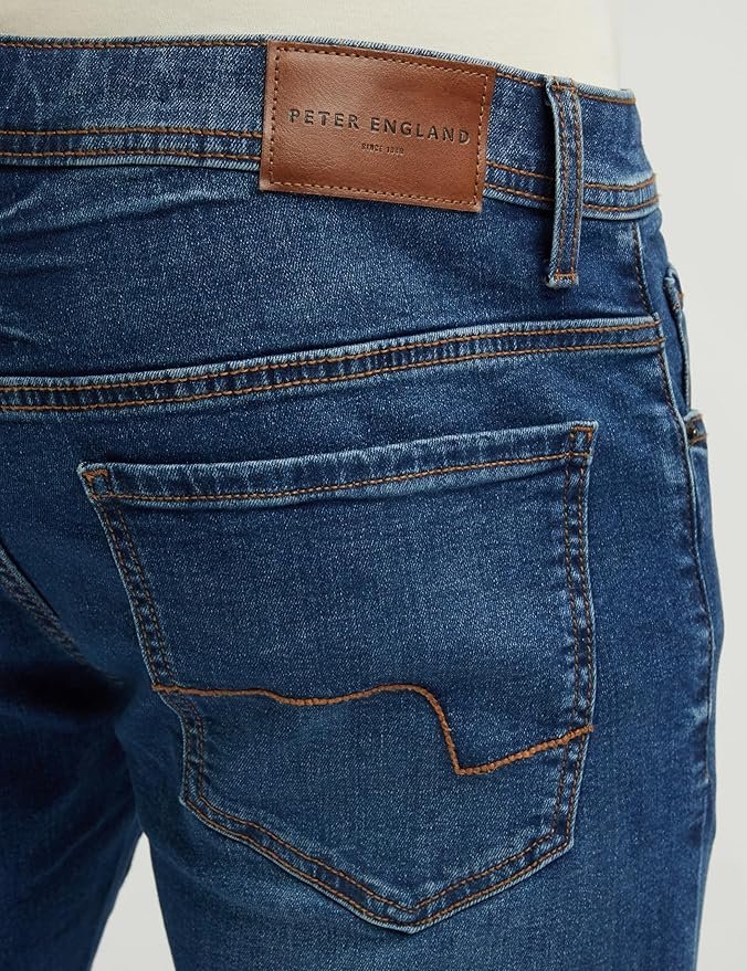 Peter England Men Mid Rise Premium Skinny Fit Stretchable Jeans - Image 6