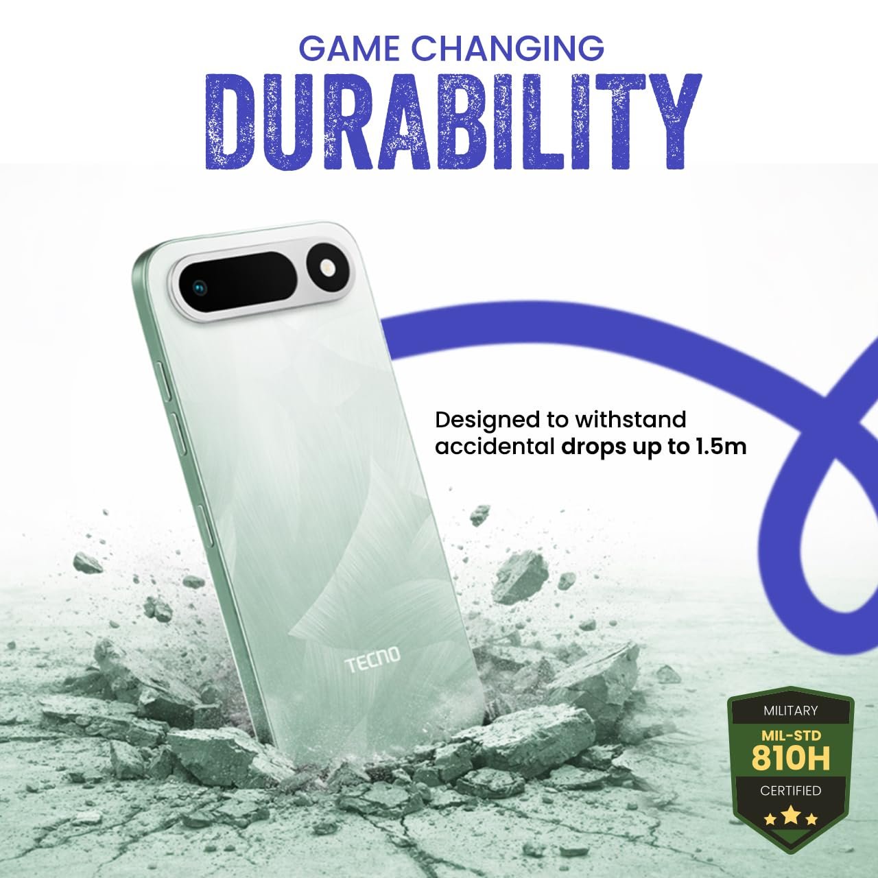 Tecno POP X 5G (Ripple Green, 4GB+128GB) | 6500mAh+45W Fast Charger | IP64 Pro | MIL-STD 810H Protection | Upto 18GB* RAM | Fastest 8X Network Speed* with URSP | 120Hz Smooth Display | AI Flash Snap - Image 14