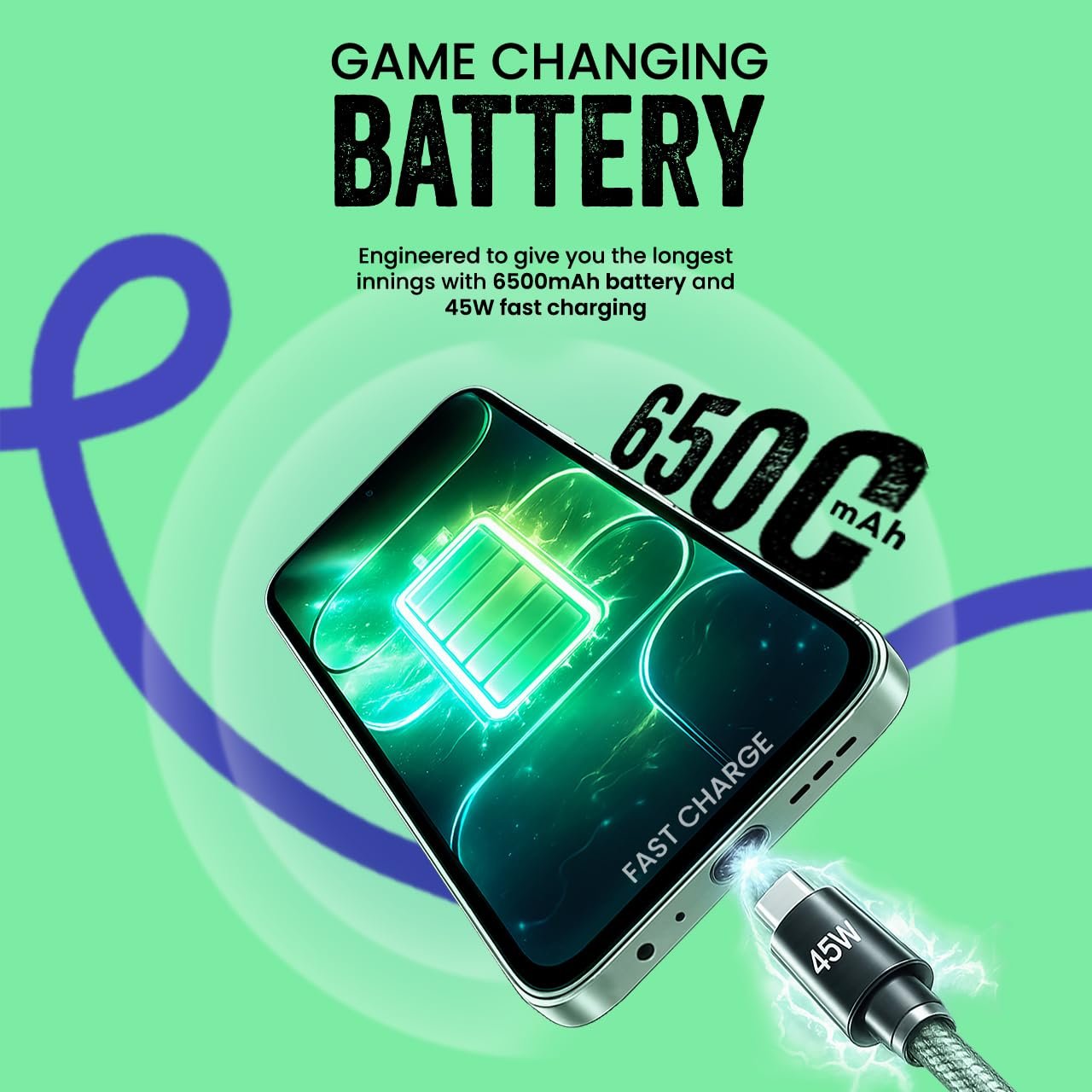 Tecno POP X 5G (Ripple Green, 4GB+128GB) | 6500mAh+45W Fast Charger | IP64 Pro | MIL-STD 810H Protection | Upto 18GB* RAM | Fastest 8X Network Speed* with URSP | 120Hz Smooth Display | AI Flash Snap - Image 11