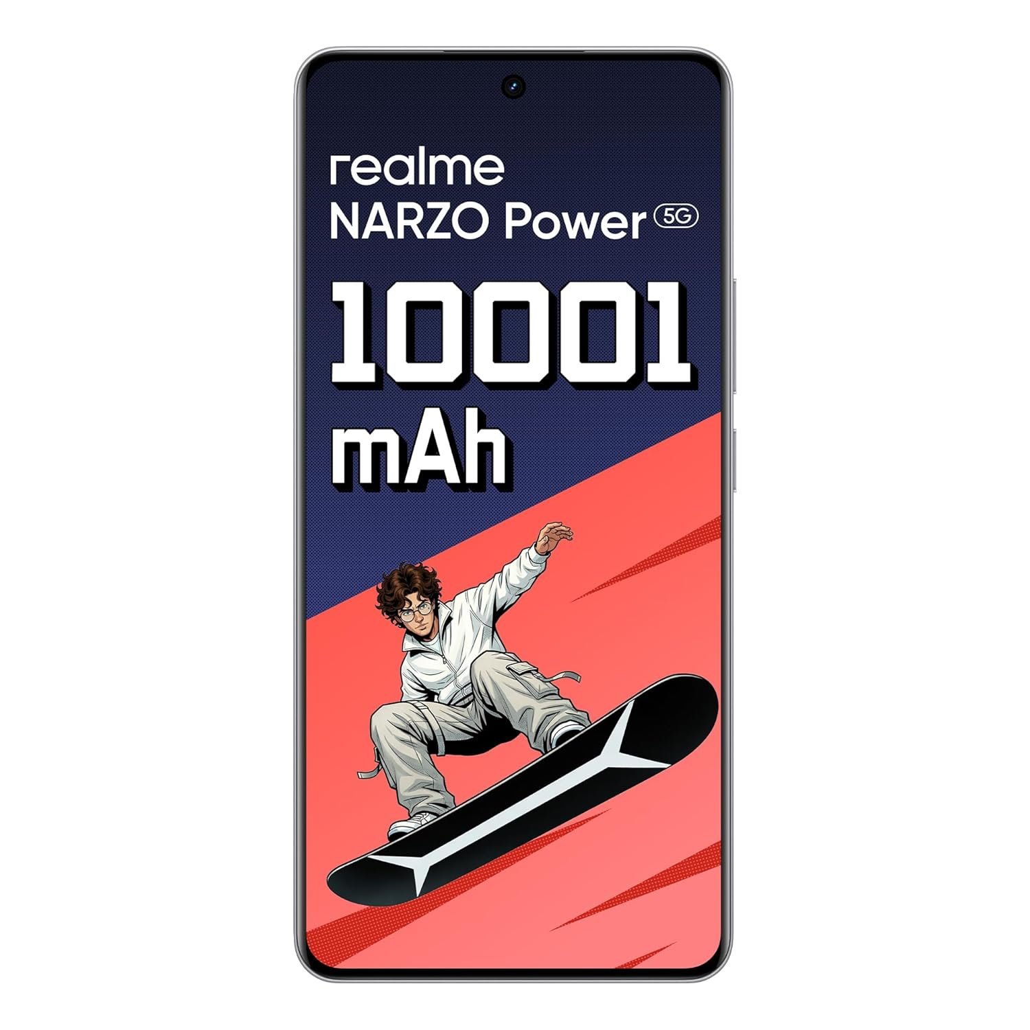 realme NARZO Power 5G (Titan Silver,8GB+256GB) 10001mAh Power. Stay Unstoppable. | 144Hz Curved+ AMOLED Display | Revolutionary Dual-Chip System | 50MP Sony OIS Camera
