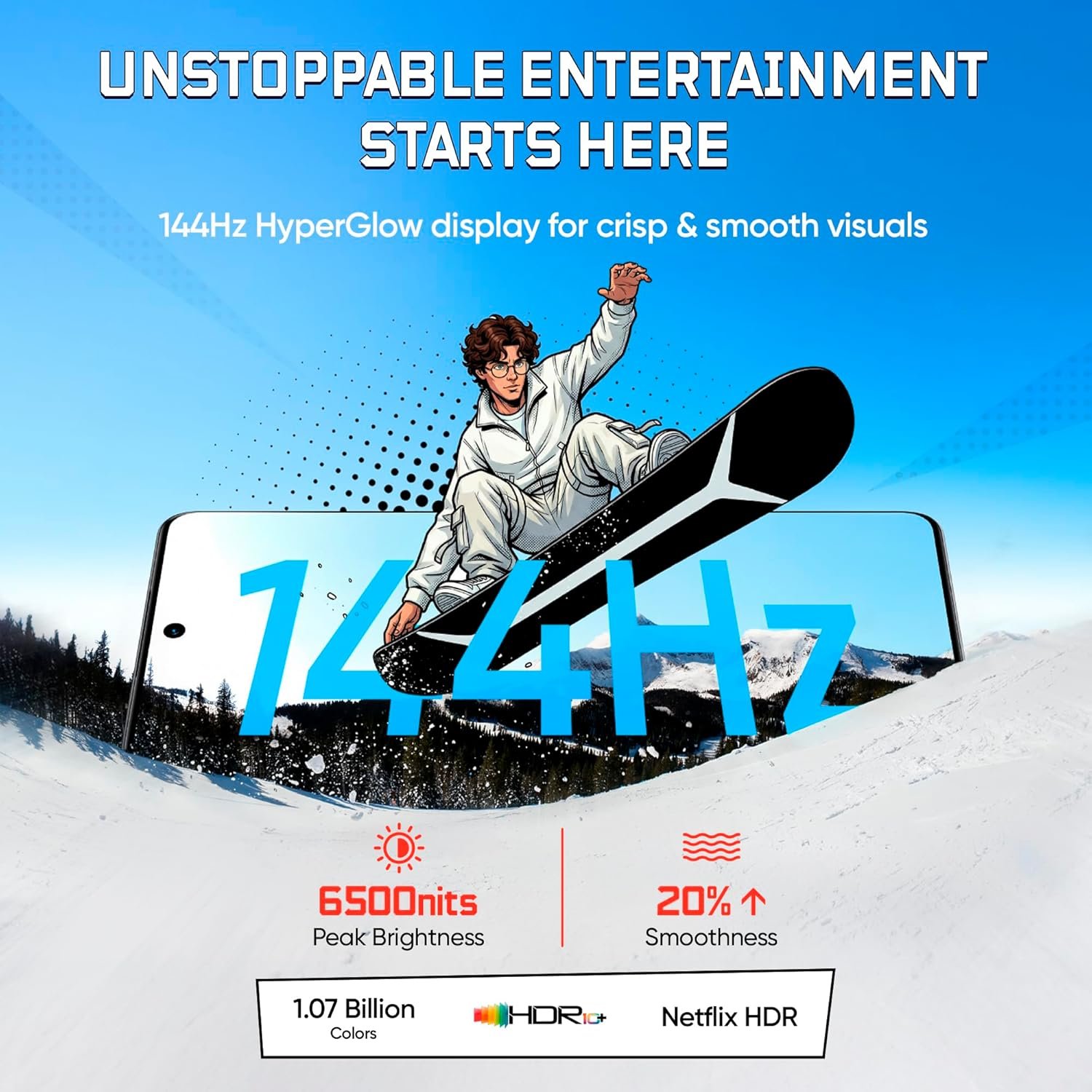 realme NARZO Power 5G (Titan Silver,8GB+256GB) 10001mAh Power. Stay Unstoppable. | 144Hz Curved+ AMOLED Display | Revolutionary Dual-Chip System | 50MP Sony OIS Camera - Image 6